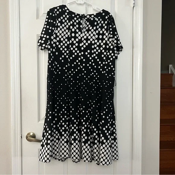 Avenue Black and White Dot Mini Dress - Picture 3 of 3